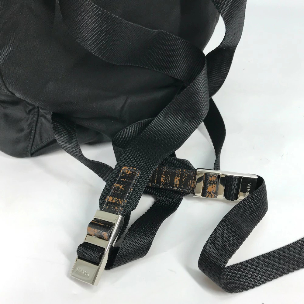 PRADA Triangle Plate Check Backpack Rucksack Daypack Bag Drawstring Rucksack - Picture 10 of 15